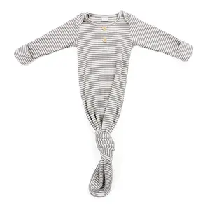 कार्बनिक नवजात बच्चे को कपड़े बुटीक शिशु बच्चा कपड़े बच्चे स्लीपिंग बैग बच्चे टाई गाँठ गाउन