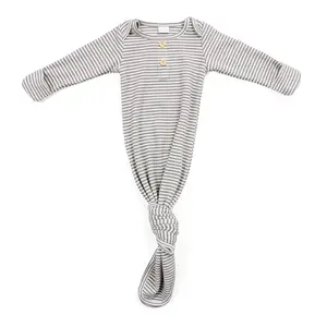 Biologische Pasgeboren Baby Kleding Boetiek Baby Peuter Kleding Baby Slaapzak Baby Stropdas Knoop Jurken