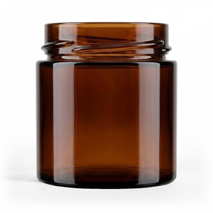 Frasco de Vidrio Ámbar Clásico Marrón de 200 ml con Boca Ancha y Tapa de Rosca de 66 mm para Conservas y Cosméticos, Personalización de Marca Disponible - Product Image 1