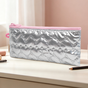 <span class=keywords><strong>Trousse</strong></span> à crayons matelassée en forme de cœur avec nœud Coquette pour adolescentes, esthétique, pour fournitures scolaires, avec fermeture éclair, étanche, sac de toilette, cadeau - Product Image 3