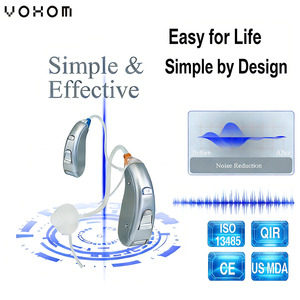 سماعات أذن رقمية RIC جديدة - مزودة بخاصية إلغاء الضوضاء وعمر بطارية طويل، مضخم سمع صغير ثنائي الأذن - Product Image 1