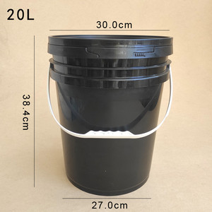 Nhà Máy Bán Hàng Trực Tiếp Nhỏ Lớn 20L 5 Gallon Cấp Thực Phẩm An Toàn Trắng Đen Nhựa Xô Có Nắp Đậy Và Xử Lý Nhựa Thùng - Product Image 6