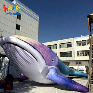 <span class=keywords><strong>Baleine</strong></span> gonflable géante de 10 m à dégradé de couleurs, modèle suspendu pour parcs à thème océaniques, centres commerciaux, expositions et publicité - Product Image 1