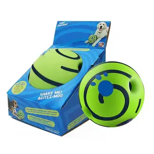 New Design Dog Toy Rolling and Sounding Wag giggle Dog Rolling Ball With Sound Pet Chew Play Toys