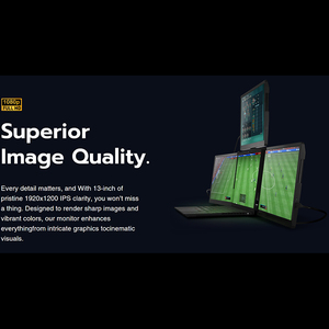 1080P FHD 13 pouces double Quad écran moniteur <span class=keywords><strong>Triple</strong></span> Extender <span class=keywords><strong>PC</strong></span> affichage <span class=keywords><strong>Portable</strong></span> pliable support moniteur de jeu intelligent - Product Image 5