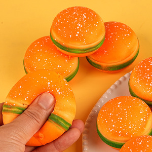 Jouet hamburger compressible en TPR, anti-stress, mini-aliment simulé pour enfants, jouet sensoriel unisexe de 5 à 7 ans - Product Image 2