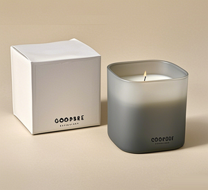 Contenitori per Candele Personalizzati con Etichetta Privata, <span class=keywords><strong>Vasetti</strong></span> in <span class=keywords><strong>Vetro</strong></span> <span class=keywords><strong>Ambrato</strong></span> Quadrati Vuoti da 4oz 8oz 12oz, Barattoli di Lusso per Candele con Coperchi - Product Image 2