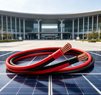 Câble solaire industriel solide HongSheng PV1-F DC1500V XLPO en cuivre étamé, résistant aux UV, indice de protection IP65, 10/6/4 AWG 1,5-10 mm