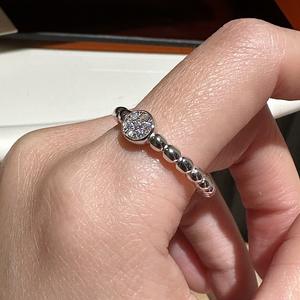 แหวนเงินแท้ S925 ประดับเพชรซิร์โคเนียมเม็ดเดี่ยว ดีไซน์หรูหราสไตล์ฝรั่งเศสย้อนยุค เรียบง่าย ทันสมัย ทรงรี - Product Image 2