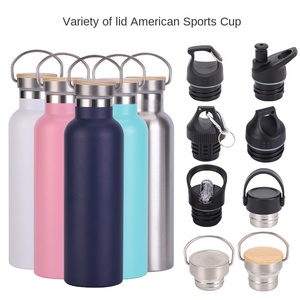 Bamboo Lid & Stainless Steel Handle Thermos Big Mouth Double Layer Outdoor Sports <b>Kettle</b> Multi-Lid for Camping - Product Image 5