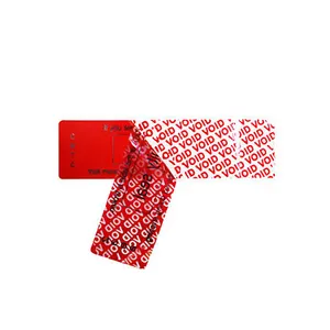 RFID印刷保護保証ラベルセキュリティシール安全な赤いボイド防止オープンタグステッカーバッグ