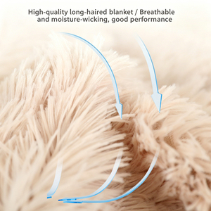 Couverture pour animaux de compagnie en peluche ultra douce Champagne, lavable, <span class=keywords><strong>anti</strong></span>-chute de poils, tapis de lit pour <span class=keywords><strong>chien</strong></span> et chat, couverture chaude et moelleuse pour toutes les saisons, <span class=keywords><strong>coussin</strong></span> pour <span class=keywords><strong>chien</strong></span> - Product Image 2