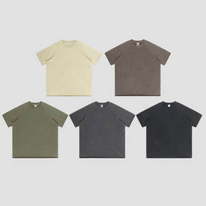 เสื้อยืด275GSM โอเวอร์ไซส์ผ้าฝ้าย100% มีชายเสื้อไม่มีแขนเสื้อแร็กแลนซักกรด - Product Image 5