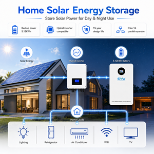 Système de stockage d'énergie solaire mural LiFePO4 51,2V 100Ah 200Ah 280Ah 314Ah 5kWh 10kWh 16kW, batterie lithium ESS pour la maison - Product Image 2