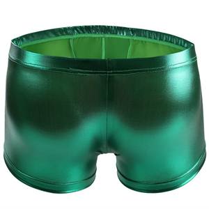 Calzoncillos Boxer de Cuero Patentado para Hombre, Cintura Baja, Superficie de Espejo, Ropa Interior Masculina Sexy 2026 - Product Image 4