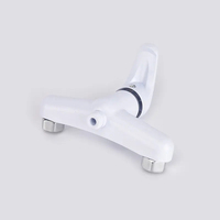 Robinet de douche en plastique blanc pour salle de bain, avec mitigeur pour toilettes et baignoire, et cartouche en céramique, fabrication chinoise