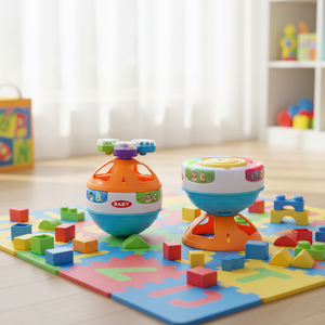 Juguete Giratorio Multifuncional para Bebés, Tambor <span class=keywords><strong>de</strong></span> Mano, Juguete Educativo <span class=keywords><strong>de</strong></span> Plástico para Gatear, Guí<span class=keywords><strong>a</strong></span> <span class=keywords><strong>de</strong></span> Juego para Niños <span class=keywords><strong>de</strong></span> 0 <span class=keywords><strong>a</strong></span> 4 <span class=keywords><strong>A</strong></span>ños - Product Image 6