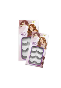 Ciglia Finte 8D Effetto Visone Crewel, 5 Paia, Fascia Trasparente Invisibile, Effetto 3D, Ciglia a Striscia Intera - Product Image 1