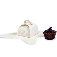Boîtes à cake pops personnalisées avec logo imprimé, réutilisables, pliables, en papier kraft rond avec fenêtre