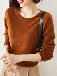 Maglione da donna autunno inverno o-collo pullover solidi Bottoming Shirt maglieria manica lunga Casual primavera Basic Pull Femme maglione - Product Image 6