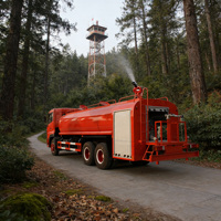 Camion de lutte contre l'incendie professionnel Dongfeng 6x4 14000L avec plateforme arrière et lance d'incendie pour le nettoyage industriel à grande échelle