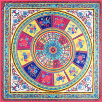 Écharpe en soie fine avec foulard en soie de marque au design traditionnel chinois