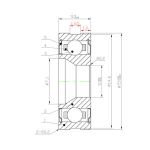 จำหน่ายโดยตรงจากโรงงาน ตลับลูกปืนชนิดพิเศษที่ไม่ได้มาตรฐาน 696RS ตลับลูกปืนร่องเดี่ยวแบบมีรูเจาะสำหรับล้อนำทาง รูเจาะแบบฝังหัว - Product Image 3