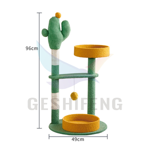 2024 Wholesale New Eco-Friendly Cactus Shape <strong>Cat</strong> <strong>Climbing</strong> Tree Carton Packing <strong>Cat</strong> Scratching Sleeping House <strong>Frame</strong> - Product Image 4