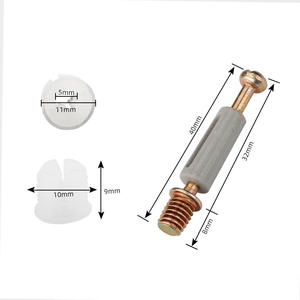 Zinc Plated Cam Lock Bolt Screw Connecting Rod Bolts Cabinet Joint Bolt Fitting Plastic Furniture Accessories <b>Mini</b> Fixing - Product Image 3