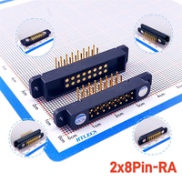 Connecteur de communication de données à 16 broches, à ressort, plaqué or, avec prise magnétique