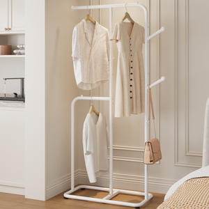 Porte-manteau simple sur pied pour la maison, support de vêtements de sol à plafond, petit rangement pour dortoir - Product Image 4