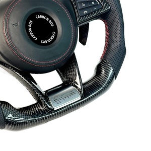 Volant de voiture sport en cuir et fibre de carbone personnalisé de qualité supérieure pour <span class=keywords><strong>Mercedes</strong></span>-Benz AMG GLC W212 W221 W222 W205 W204 <span class=keywords><strong>C220</strong></span> - Product Image 5