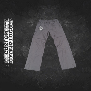 Pantalon de survêtement ample à jambe large et droite pour homme, en toile respirante, écologique, vintage, lavage léger, style streetwear, collection hiver 2025, OEM - Product Image 2