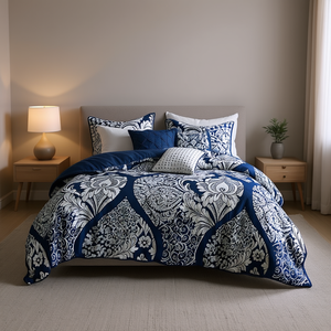 Ensemble de housse de couette 6 pièces, imprimé floral, style classique, literie pour usage domestique - Product Image 2