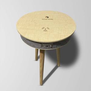 Mobilier intelligent HOMEMORE table basse en <span class=keywords><strong>bois</strong></span> pour lit haut-parleur <span class=keywords><strong>hifi</strong></span> chargeur de table sans fil avec port usb - Product Image 4