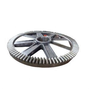 Grande couronne en acier à faible teneur en carbone 20CrMnTi de haute qualité, biseau en spirale et engrenages coniques droits - Product Image 1