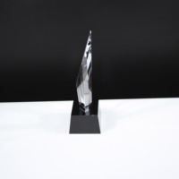 Trophées Hitop en cristal K9, origine Zhejiang, trophée globe, gravure de logo, récompense, forme hexagonale, thème amour