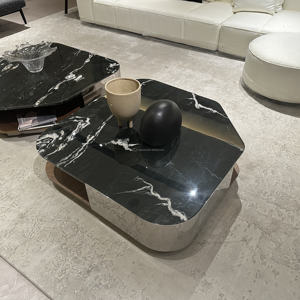 Italiano minimalista moderna collezione in legno Multi-funzionale in marmo tavolino per la casa soggiorno <span class=keywords><strong>mobili</strong></span> - Product Image 2