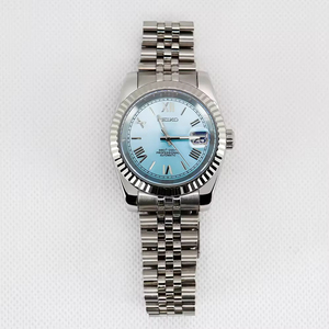 Montre automatique fine mécanique de style lumineux, résistante à l'eau, en alliage d'aluminium, diamètre 25 mm, verre saphir, 20 BAR - Product Image 5