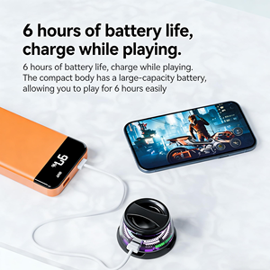 Magnetic for 5.3 Wireless <b>Speaker</b> <b>with</b> Multicolor RGB <b>Light</b> Clock Waterproof Voice Control for Outdoor Use - Product Image 4