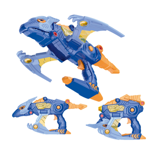 ปืนไดโนเสาร์แปลงร่าง 3-in-1 ของเล่นไดโนเสาร์แปลงร่างเป็นปืน ชุดเครื่องมือประกอบและถอดประกอบ พร้อมไฟและเสียง - Product Image 1