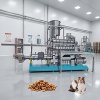 Ligne de production automatique de croquettes sèches pour chiens et chats, extrudeuses à double vis pour aliments pour animaux de compagnie, capacité de 300 kg/h