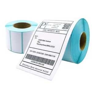 Blank White 4X6 pollici Direct Thermal Blank Shipping Paper Label Roll Barcode Sticker 100x150 etichetta termica per stampante Zebra