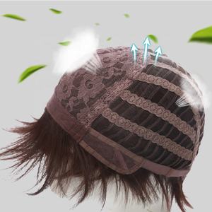 Perruque synthétique courte et droite SARLA de 8 pouces, faux locs naturels pour femmes, blond miel, bob avec dentelle transparente et frange - Product Image 5