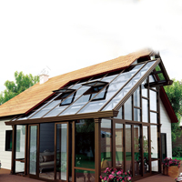 Nouveau design en alliage d'aluminium avec cadre en verre trempé et fenêtre Maison extérieure Véranda extérieure
