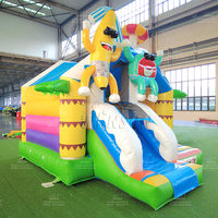 WINSUN Meilleure Vente Aire de Jeux Gonflable Intérieure pour Enfants, Toboggan, Trampoline, Château Gonflable, Thème Animaux, Installation Facile