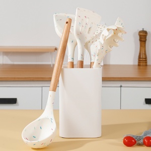 12-Piece Silicone <b>Kitchen</b> Utensil Set Wooden Handle Cooking <b>Tools</b> and <b>Gadgets</b> for <b>Kitchens</b> - Product Image 6