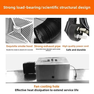 Cappa Aspirante Elettrica Commerciale ad Alta Potenza in Acciaio Inox per Piccoli Ristoranti, Cucine Rurali, Forniture per <span class=keywords><strong>Hotel</strong></span> e Ristoranti - Product Image 3