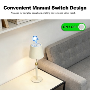 Lámpara de Mesa Decorativa Nórdica para Estudio, Dormitorio, Restaurante Moderno, LED de Lujo, Inalámbrica, Recargable por USB, Táctil - Product Image 5