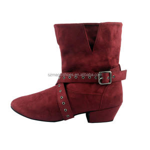 Botas Cortas de Baile de Salón para Mujer de Alta Calidad, Botines Rojos para Baile de Salsa, Baile Latino y Country - Product Image 2